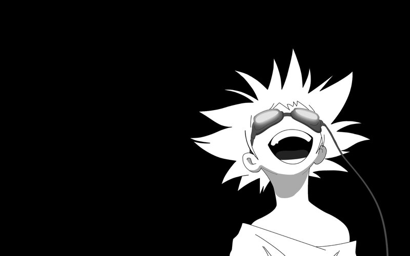 anime character laughing