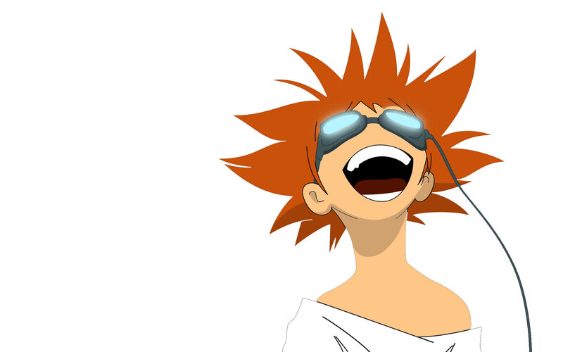 anime character laughing