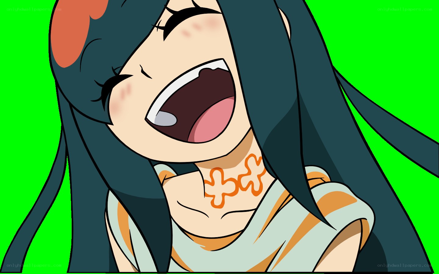 anime character laughing
