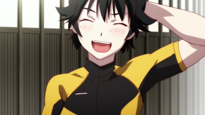 anime character laughing