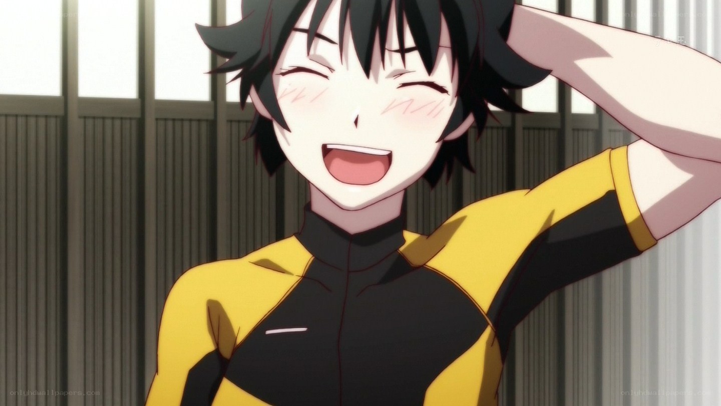 anime character laughing