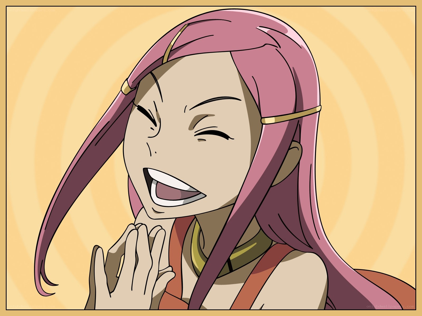anime character laughing