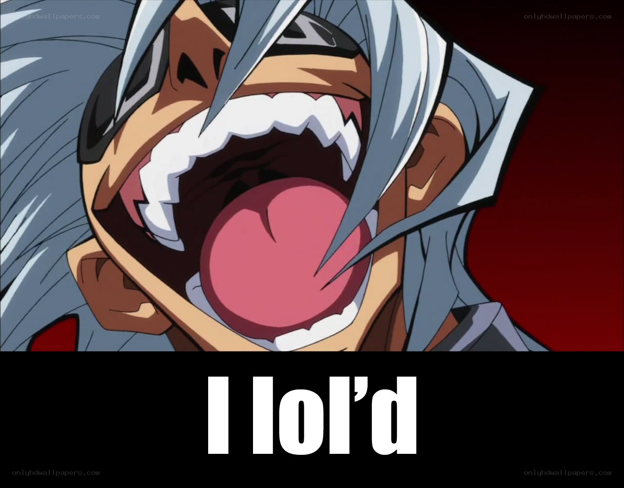anime character laughing
