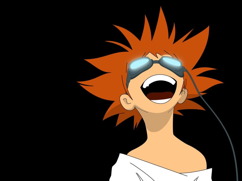 Anime Character Laughing — Orange