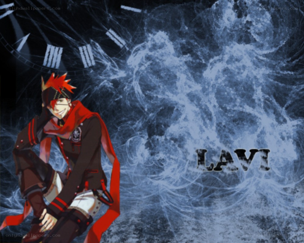 Anime character Lavi with clock