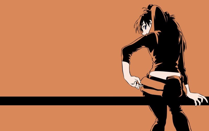 Anime Character Leaning — Orange
