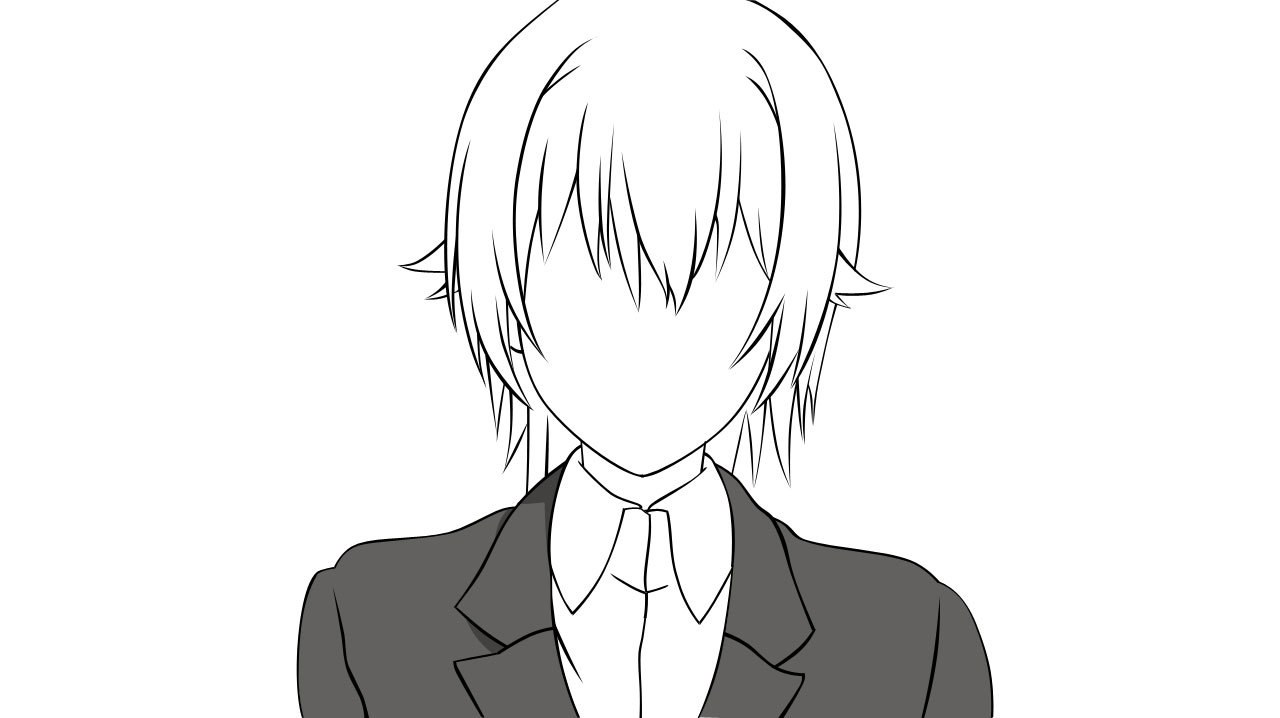 anime character line art