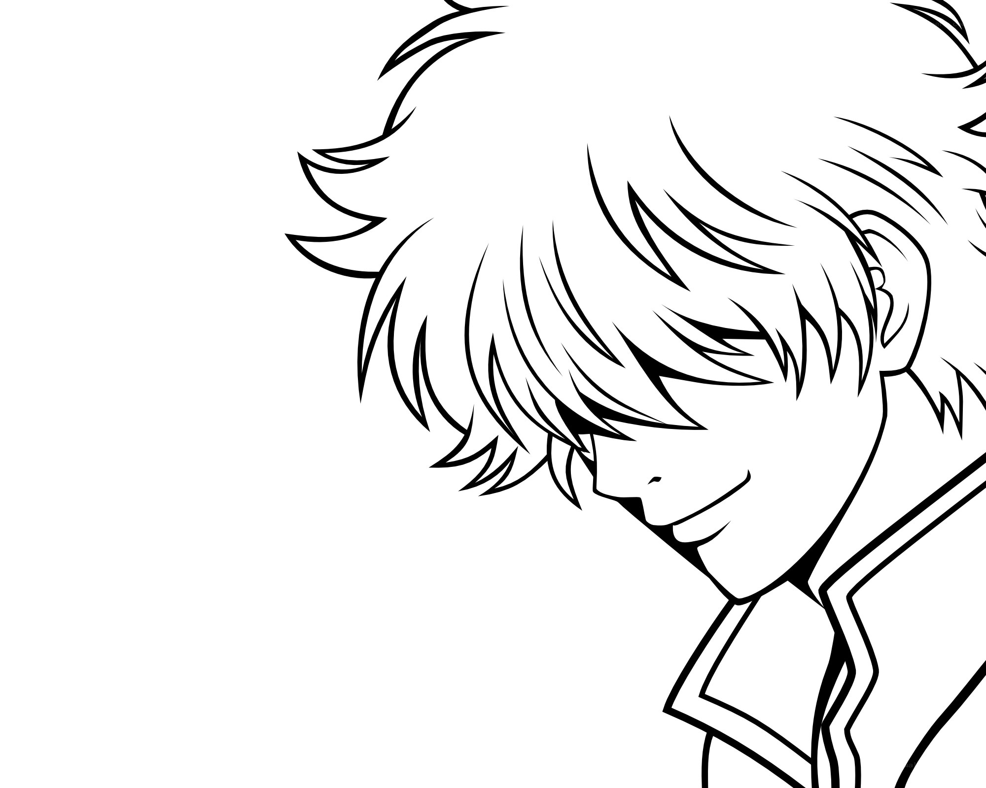 anime character line art