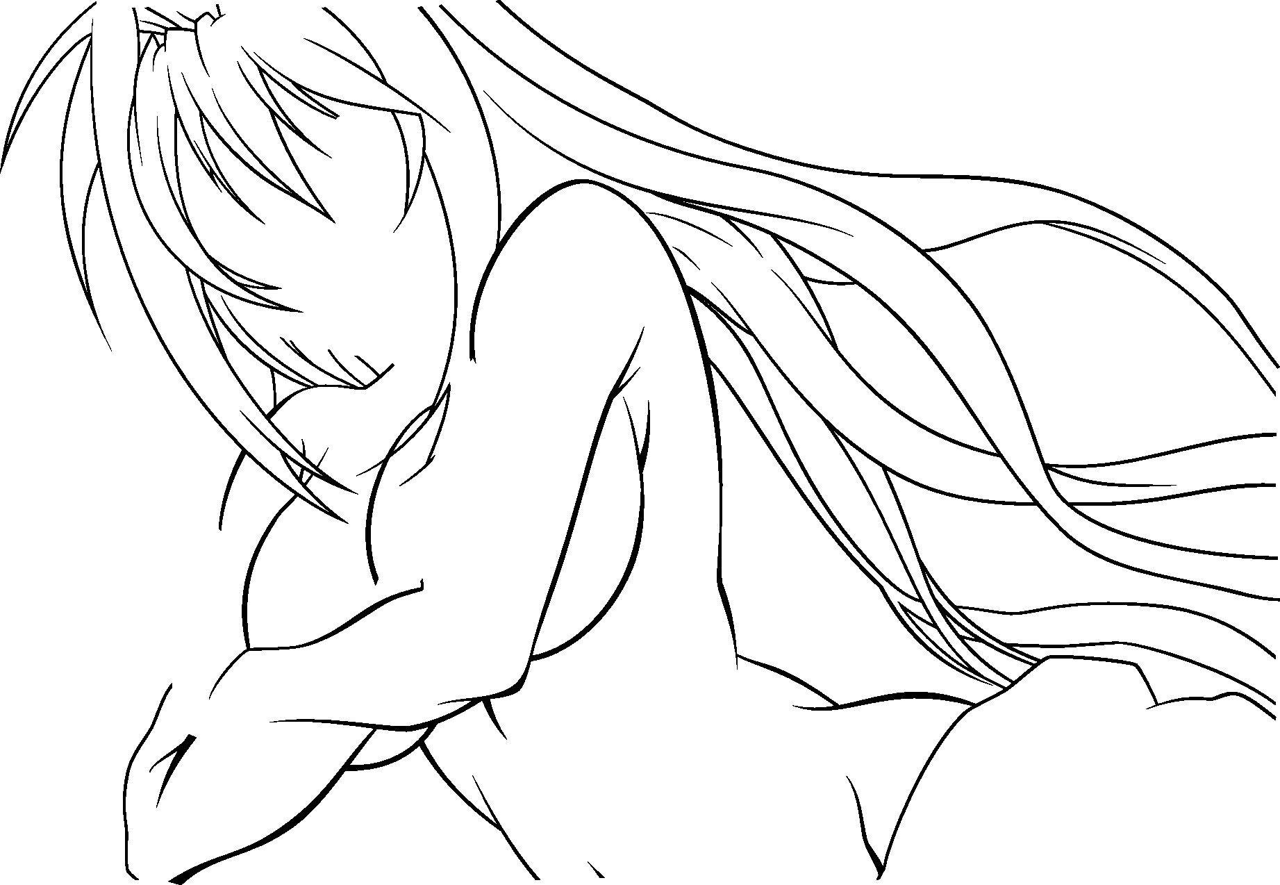 anime character line art