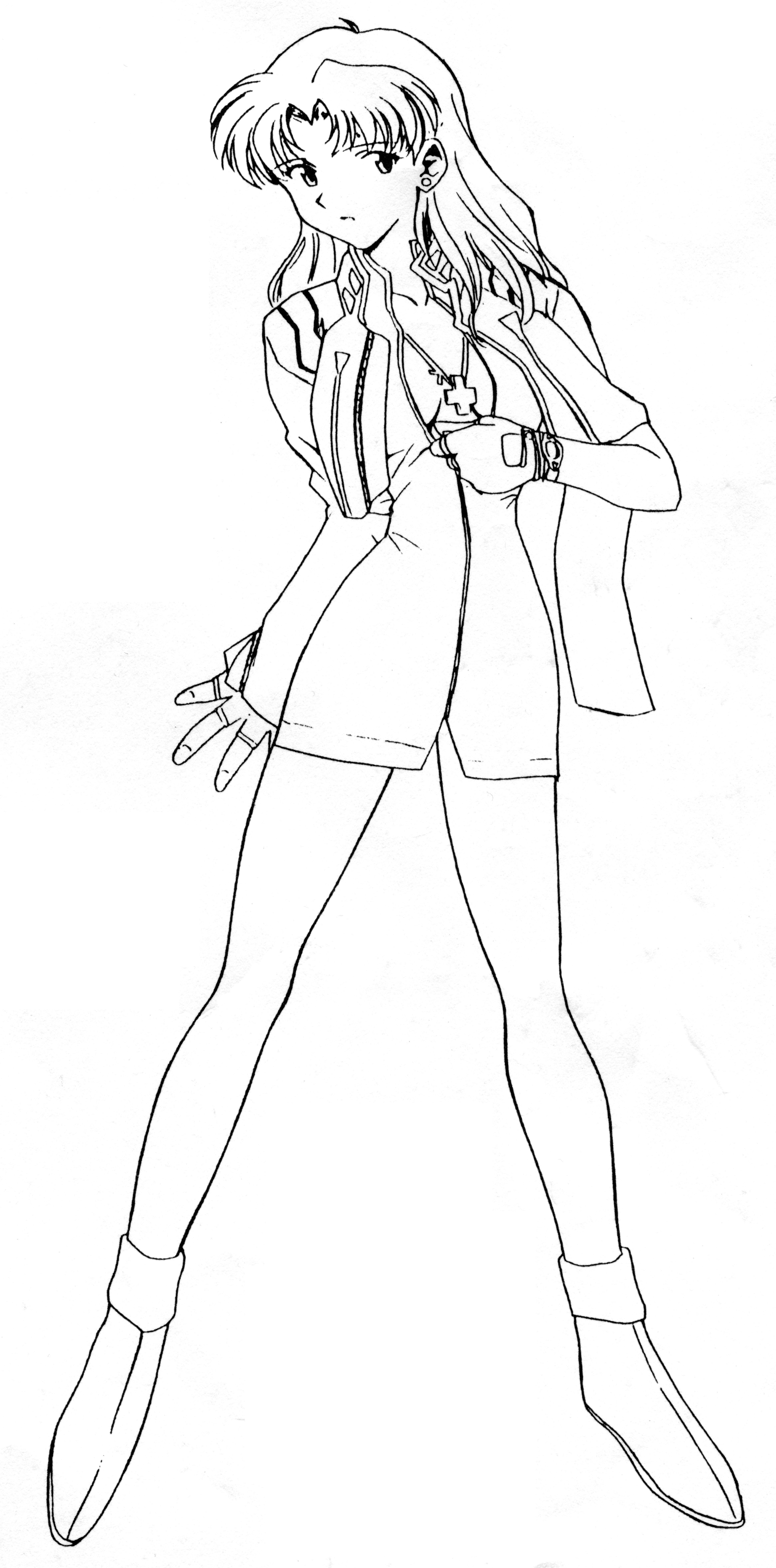 anime character line art