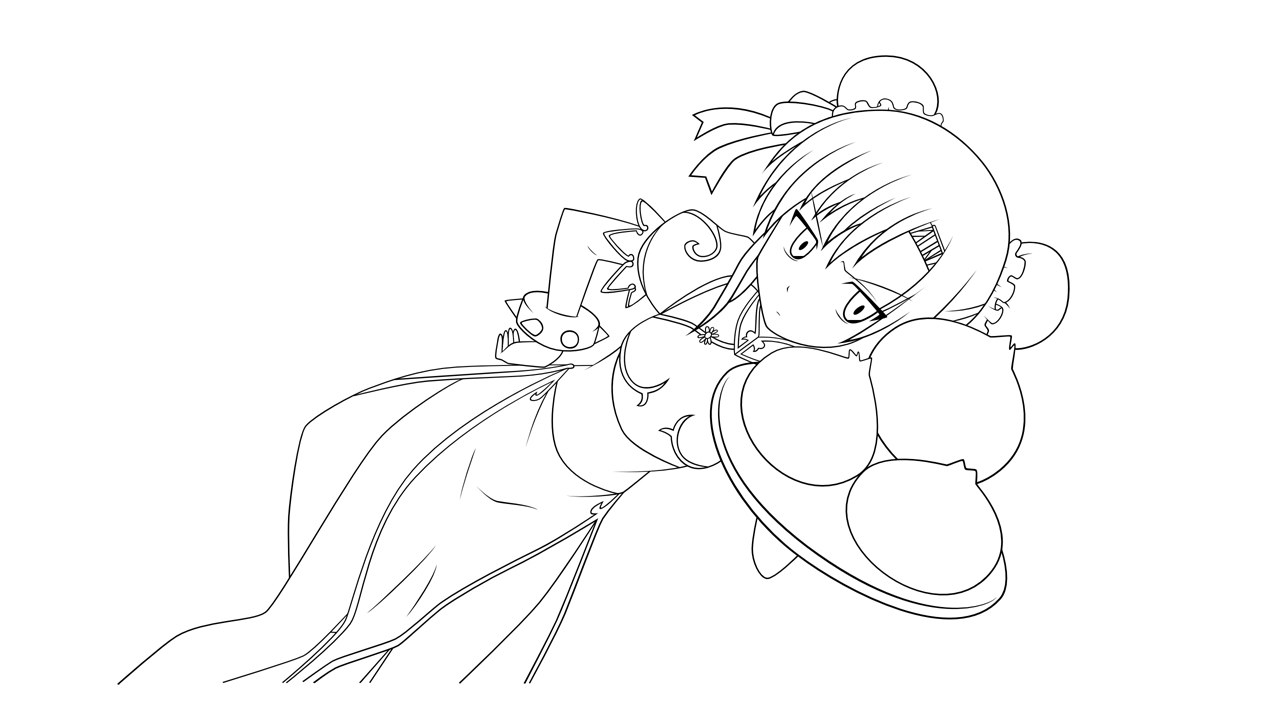 anime character line art