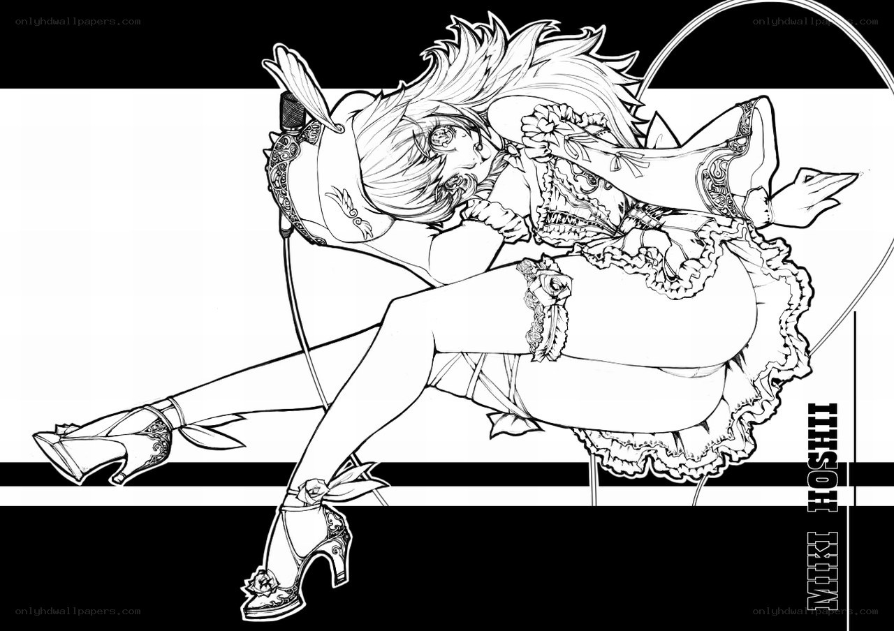 anime character line art