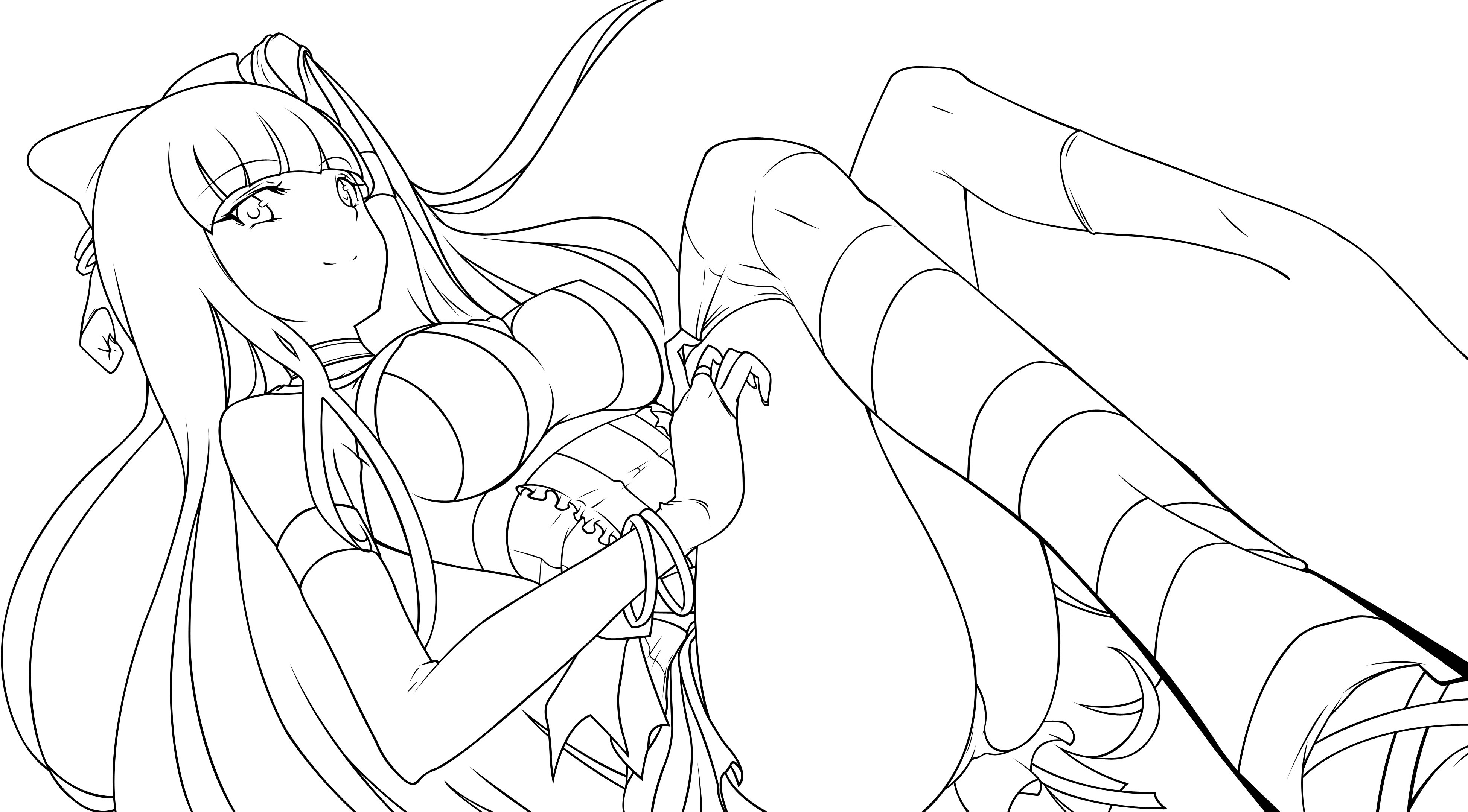 anime character line art