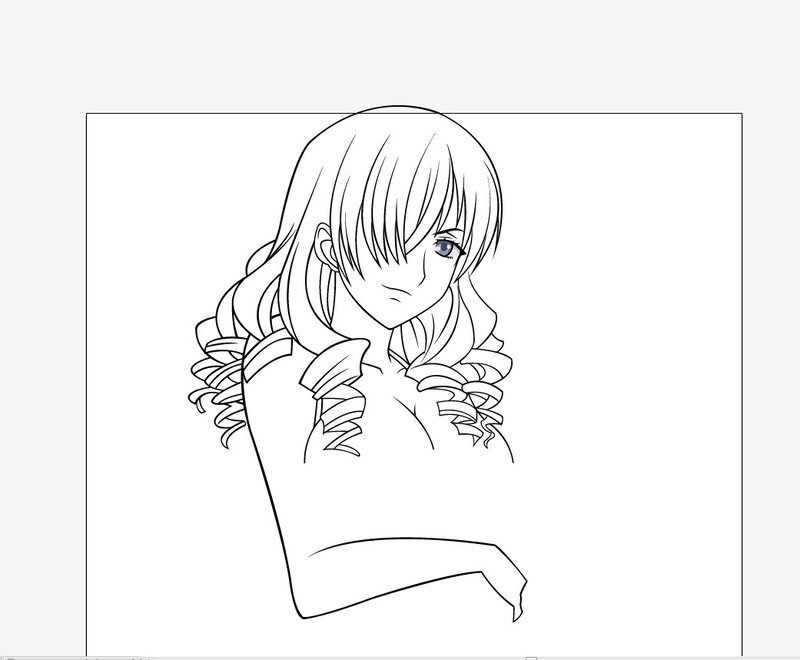 anime character line art