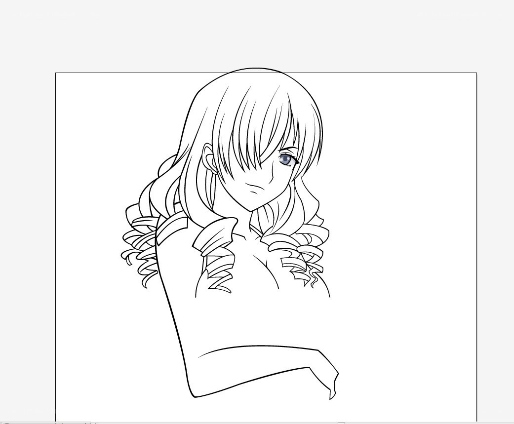 anime character line art