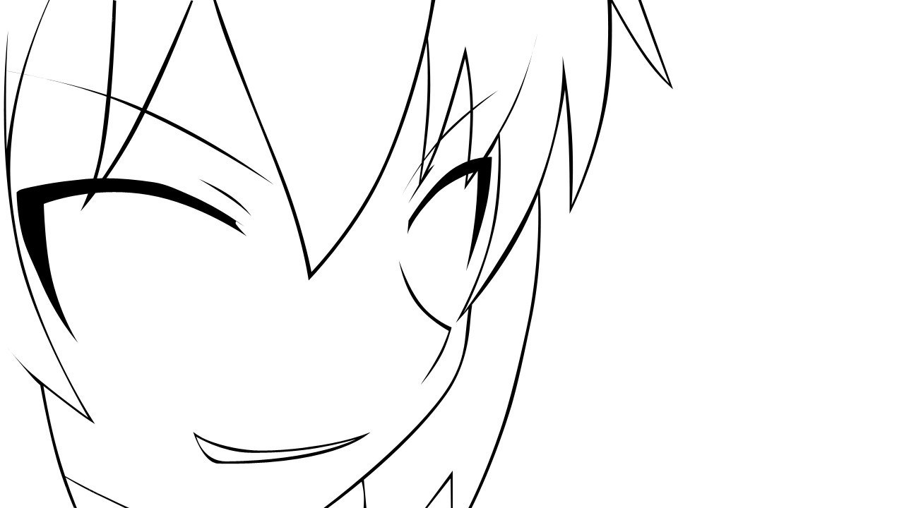 anime character line art