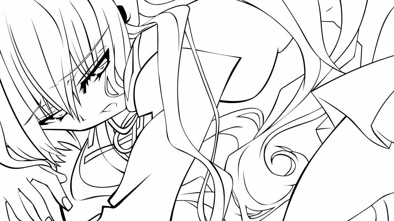 anime character line art