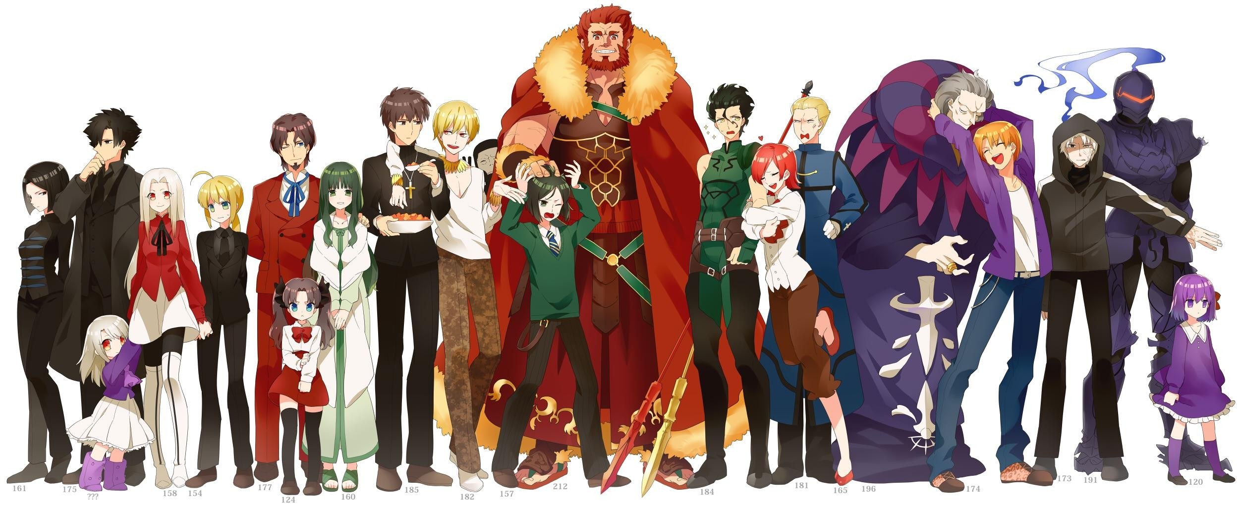 Anime character lineup