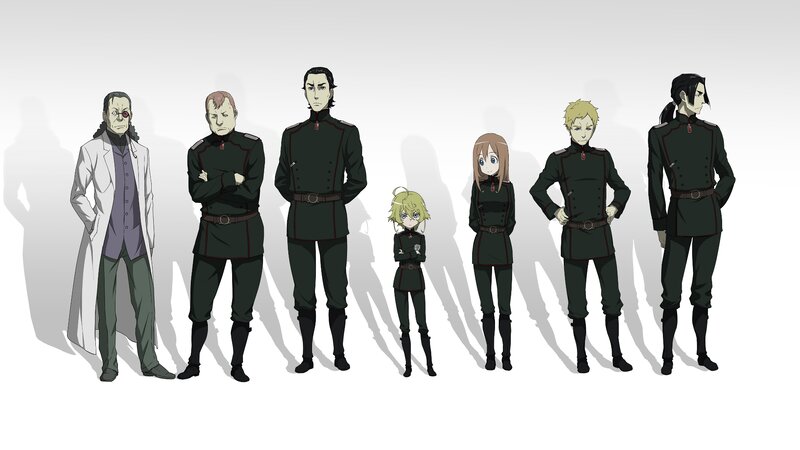 Anime Character Lineup — Black, Serious