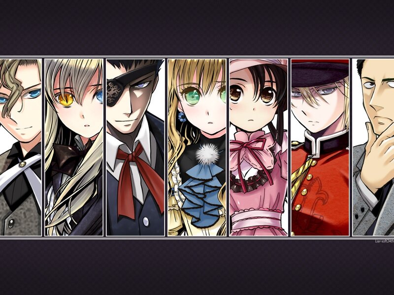anime character lineup collage