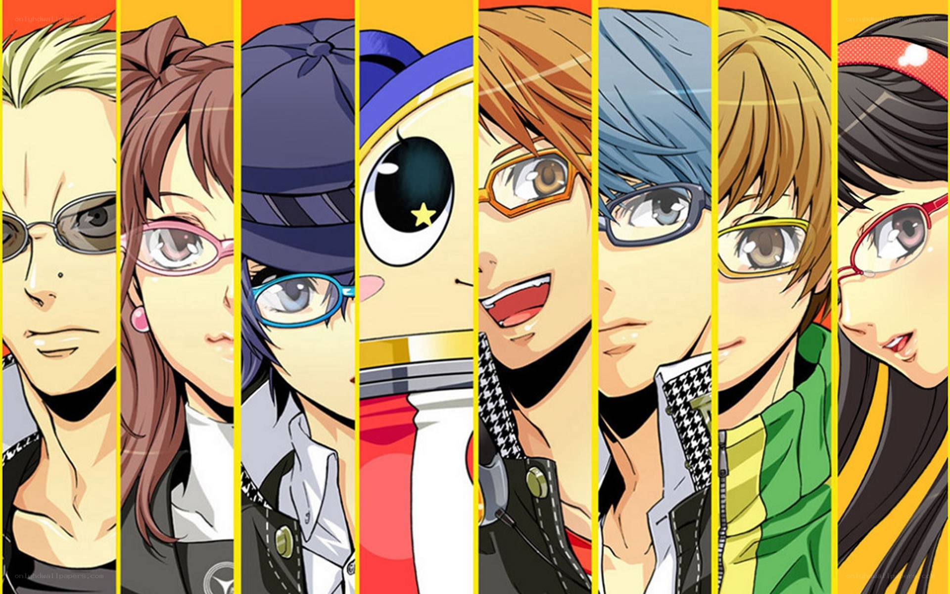anime character lineup collage