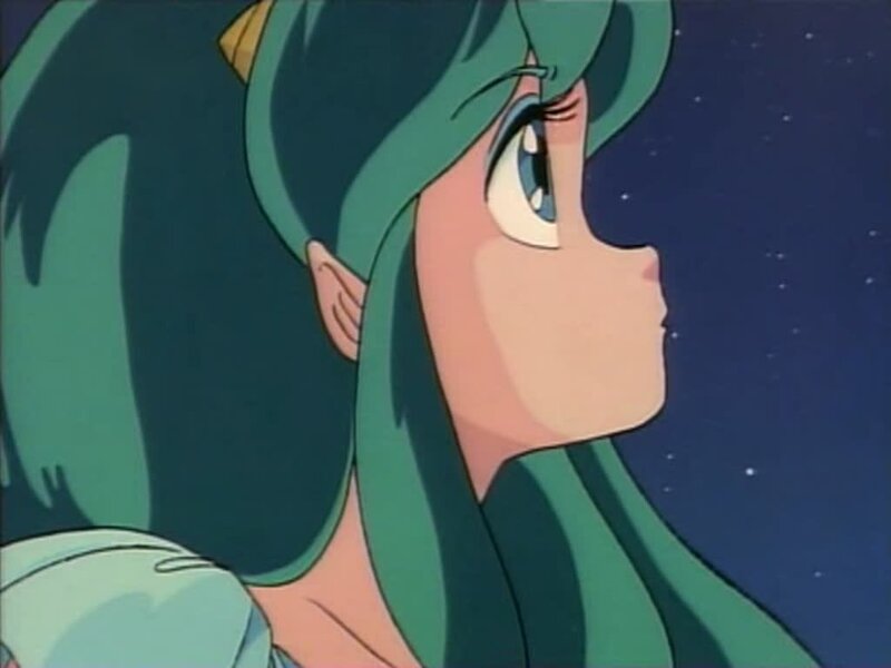 anime character looking at stars