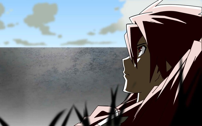 anime character looking out