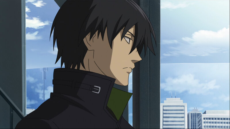 anime character looking out window