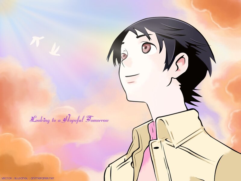 anime character looking to a hopeful tomorrow