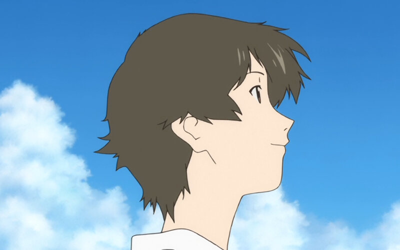 anime character looking up