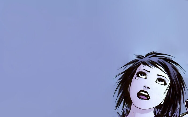 anime character looking up