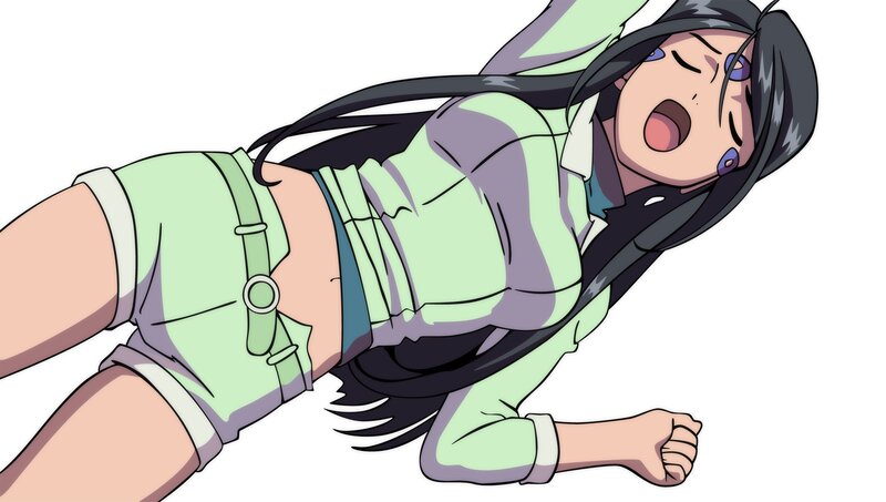 anime character lying down