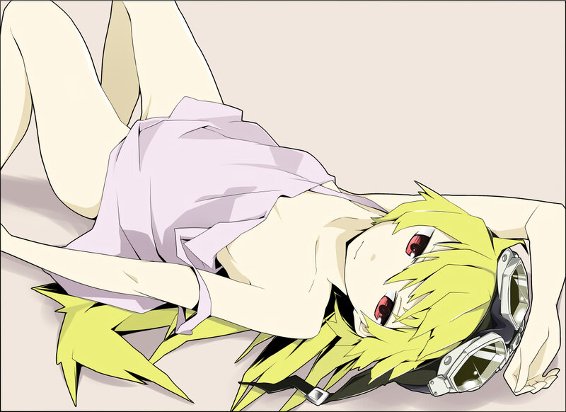 anime character lying down
