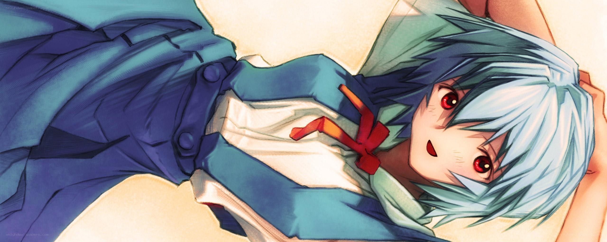 anime character lying down