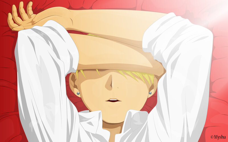 anime character lying down