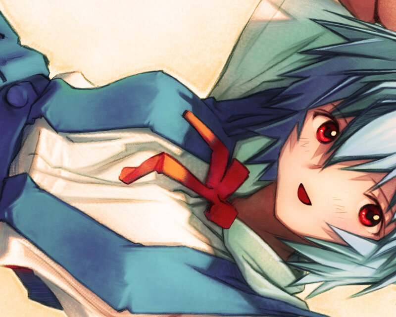 anime character lying down