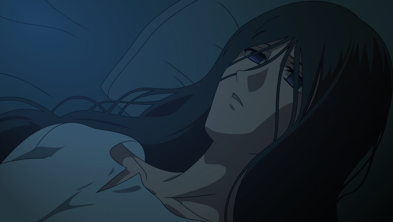 anime character lying down