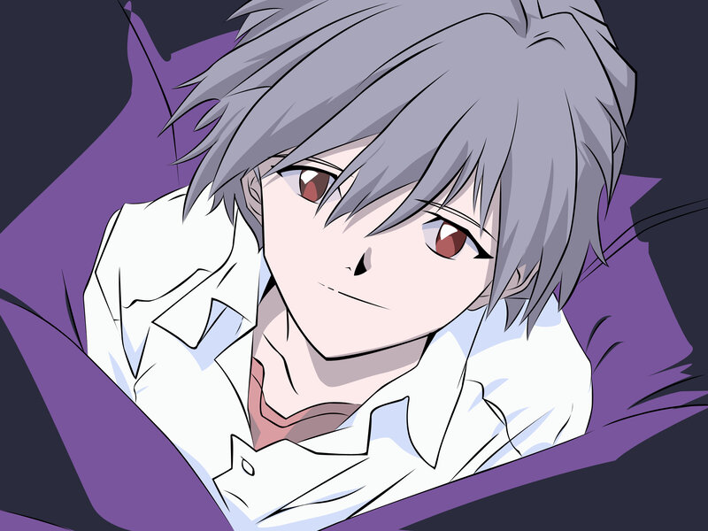 anime character lying down