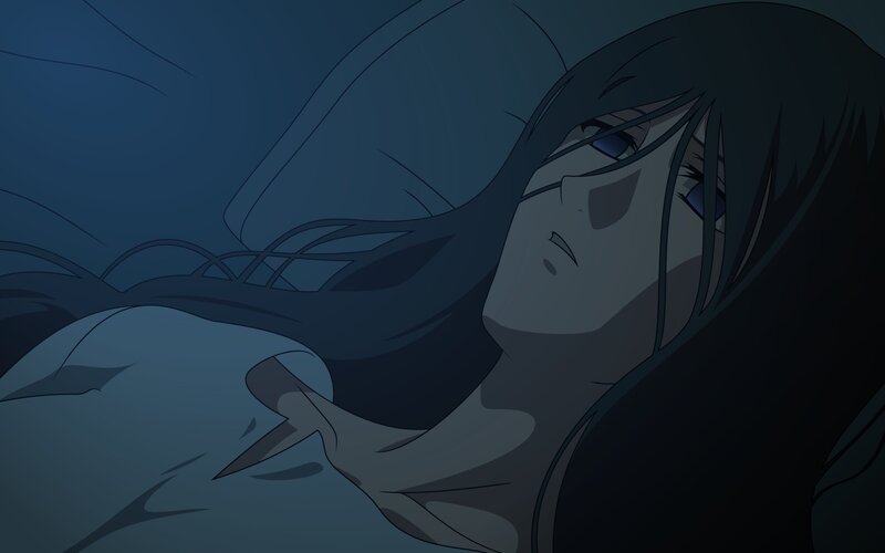 anime character lying down