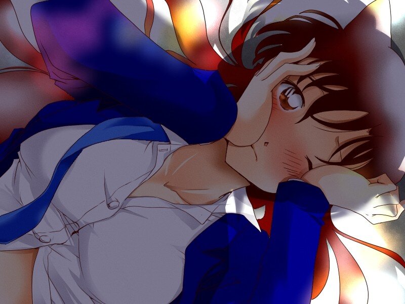 anime character lying down