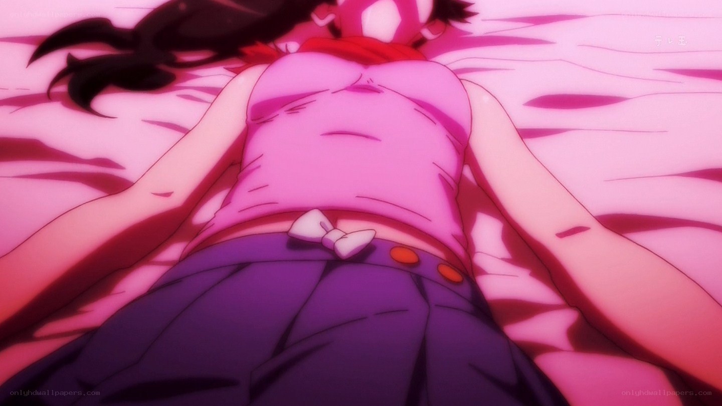 anime character lying down
