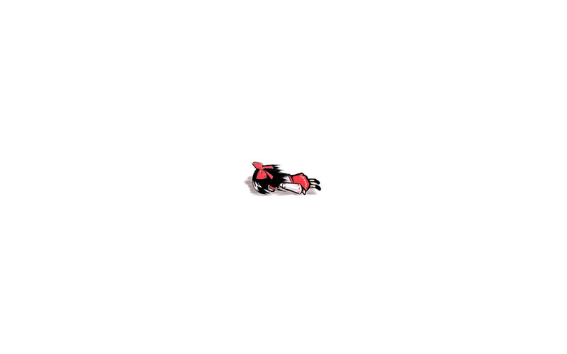 anime character lying down