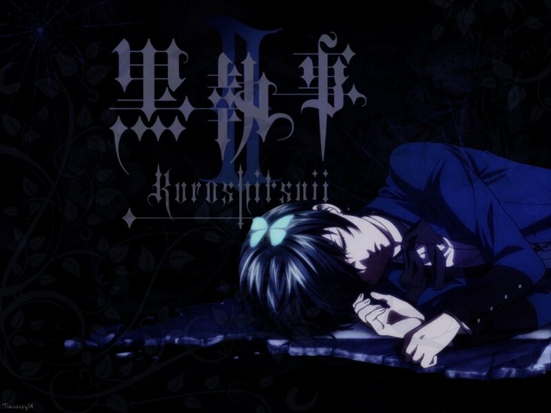 Anime Character Lying Down — Black, Dark, Somber