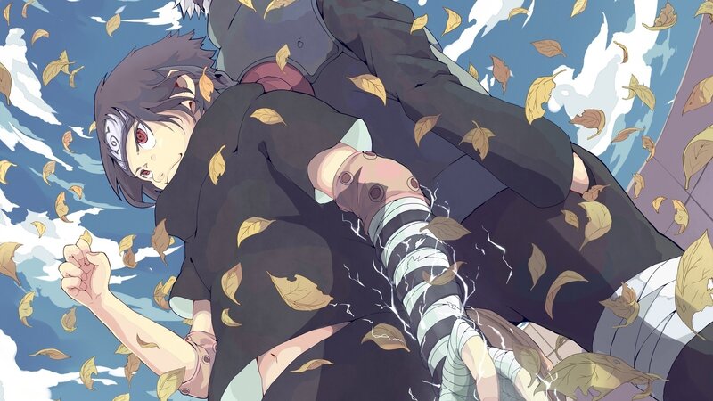 Anime Character Lying Down — Blue, Dramatic, Autumn