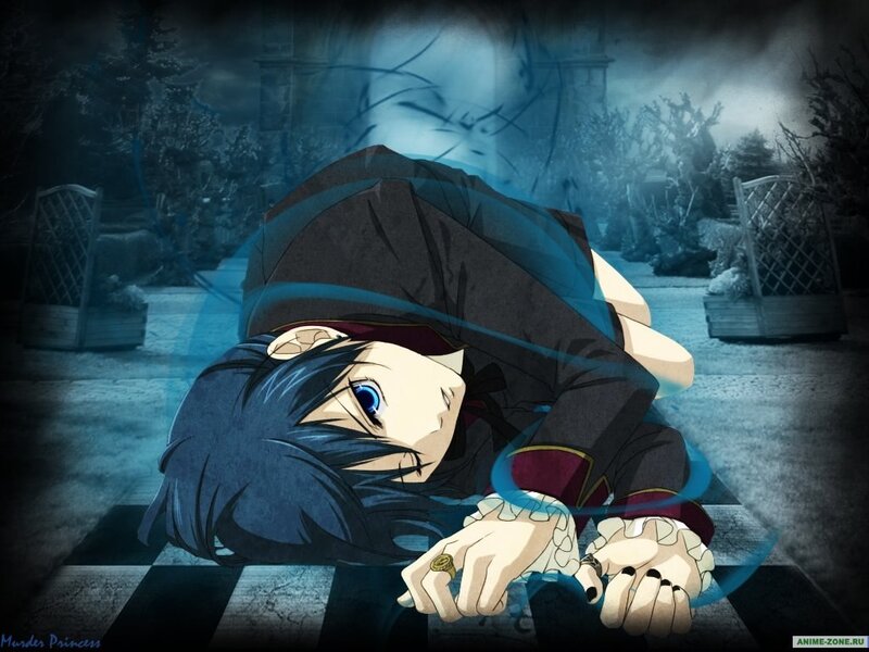 Anime Character Lying Down — Blue, Dramatic, Night, Gloves