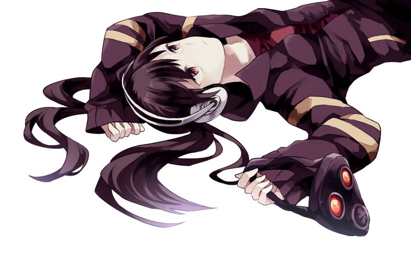 Anime Character Lying Down — Purple, Calm, Manga