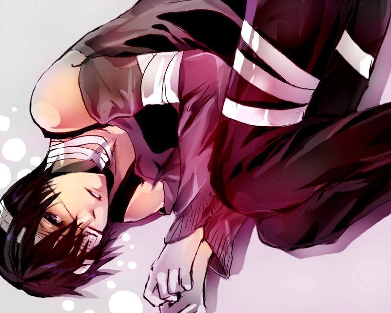 Anime Character Lying Down — Purple, Dramatic, Manga