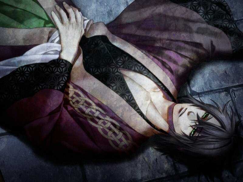Anime Character Lying Down — Purple