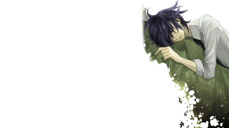 Anime Character Lying Down — White, Calm, Manga
