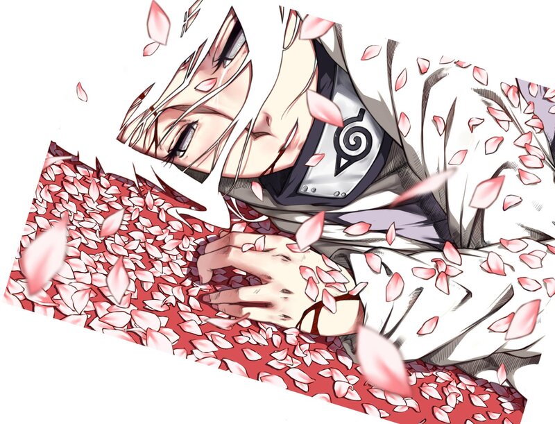 Anime Character Lying Down — White, Dramatic, Spring